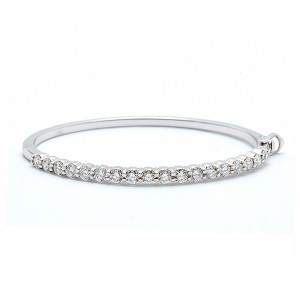 Single Row Diamond Bangle Bracelet