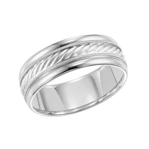 Men's Gold Rope Inlay Wedding Band