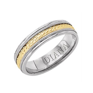 Men's Gold Two Tone Wedding Band