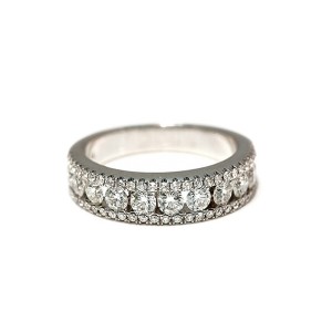 3-Row Diamond Wedding Band