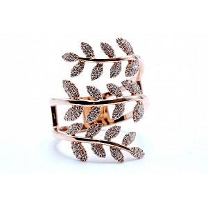 SHY Creation Diamond Leaf Design Ring