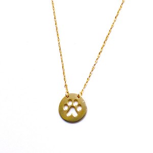 Gold Cut Out Paw Pendant
