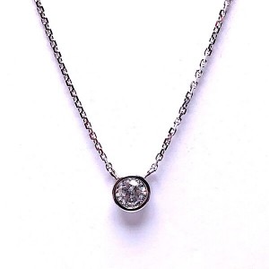 Bezel Set Diamond Necklace