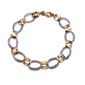 Ladies Oval Link Gold Bracelet
