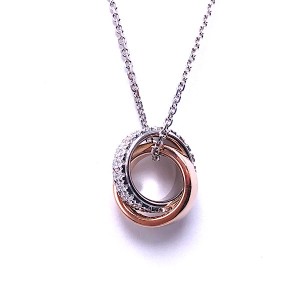 Double Ring Diamond Pendant