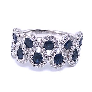 Ladies Sapphire & Diamond Ring