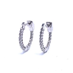 Diamond Hoop Earrings