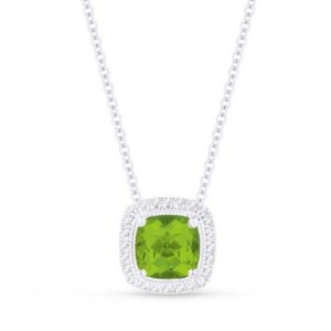 Peridot & Diamond Pendant