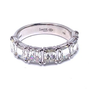 Cushion Criss Cut Diamond Wedding Ring