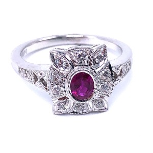 Ladies Ruby & Diamond Ring