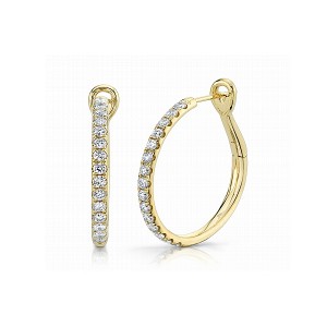 SHY Creation Diamond Hoop Earrings