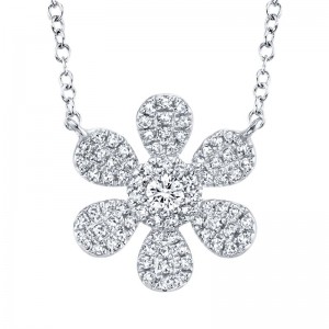 SHY Creation Diamond Flower Necklace