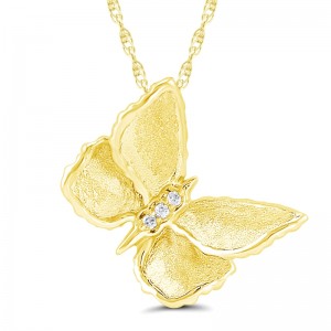 Diamond Butterfly Pendant
