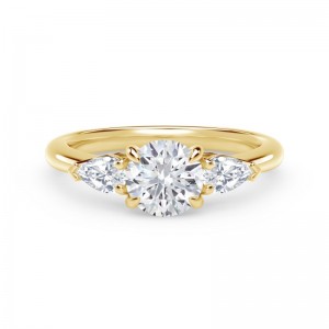 De Beers Forevermark AccentÂ© Engagement Ring with Pear Sides