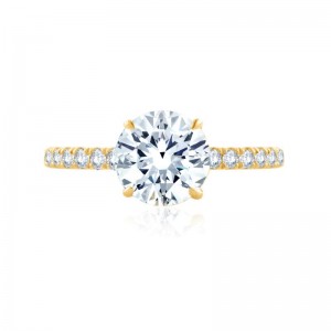A.JAFFE Quilted Round Engagment Semi Mount
