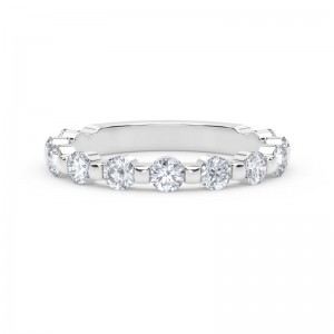 De Beers Forevermark Single Shared Prong Band