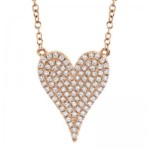 Diamond Pave Heart Necklace