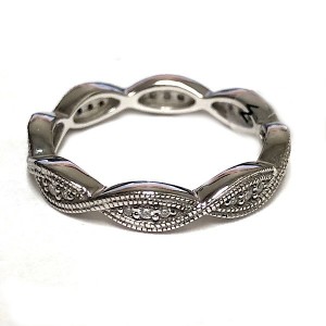 Diamond Twist Stackable Wedding Band