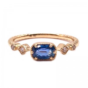 Sapphire & Diamond Ring