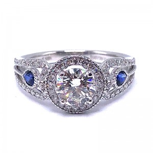 Simon G. Round Diamond Engagement Ring
