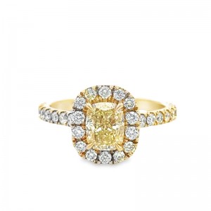 Canary Cushion Engagement Ring