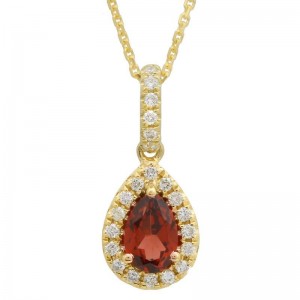 Garnet & Diamond Pendant
