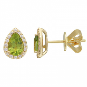 Peridot & Diamond Earrings