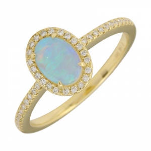 Opal & Diamond Ring