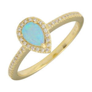 Opal & Diamond Ring
