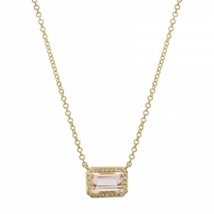 Morganite & Diamond Necklace