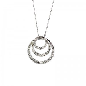 Triple Circle Diamond Pendant