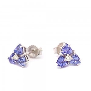 Tanzanite and Diamond  Earrings