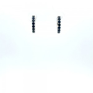 Sapphire Huggie Hoop Earrings
