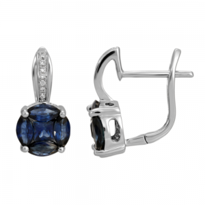 Sapphire and Diamond Drop Earrings