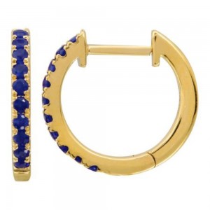 Sapphire Hoop Earrings