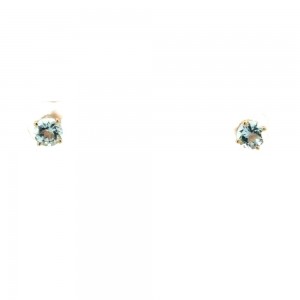 Aquamarine Solitaire Earrings