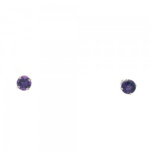 Amethyst Solitaire Earrings