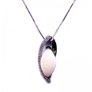 Opal & Diamond Pendant