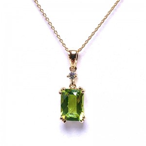 Peridot & Diamond Pendant