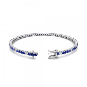 Sapphire and Diamond Tennis Bracelet