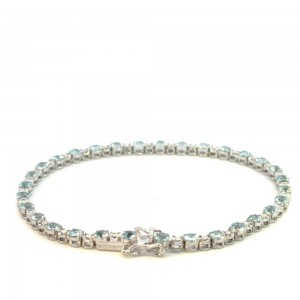 Aquamarine & Diamond Bracelet
