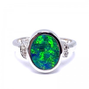 Opal & Diamond Ring