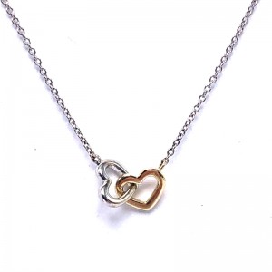 Double Heart Gold Necklace