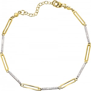 Diamond Paperclip Bracelet