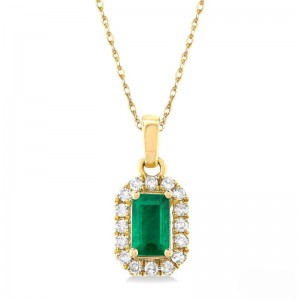 Emerald / Diamond  Pendant