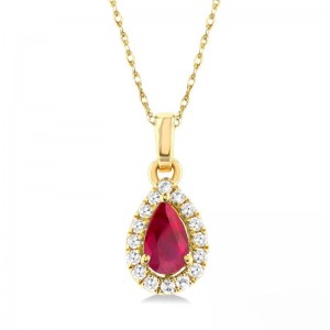 Ruby  / Diamond  Pendant