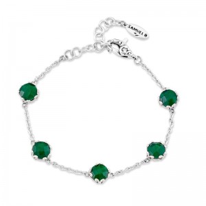 Samuel B. Emerald Station Silver Bracelet