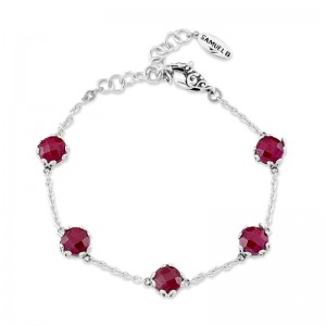 Samuel B. Ruby Station Silver Bracelet