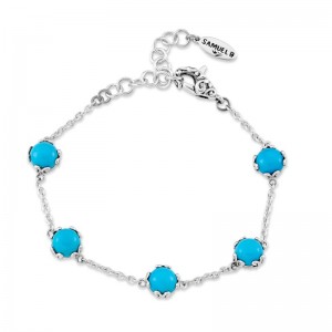 Samuel B. Sleeping Beauty Station Silver Bracelet