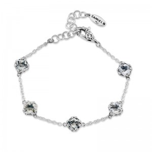 Samuel B.  White Topaz Station Silver Bracelet